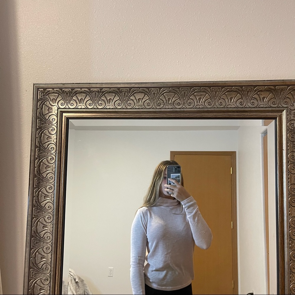 Light pink long sleeve turtle neck